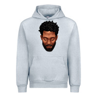 Heather Grey bearded black man portrait Urban Hoodie - texasbilliewilder