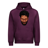 Mauve Wine bearded black man portrait Urban Hoodie - texasbilliewilder