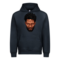 Navy bearded black man portrait Urban Hoodie - texasbilliewilder