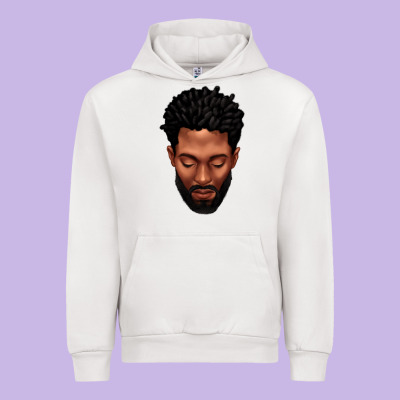 Bearded Black Man Portrait Urban Hoodie Designed By Texasbilliewilder