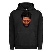 Pigment Black bearded black man portrait Urban Hoodie - texasbilliewilder