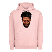 Pigment Salmon bearded black man portrait Urban Hoodie - texasbilliewilder