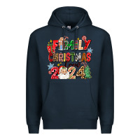 Navy family christmas crew 2024 Premium Hoodie - Zillion Design Studio