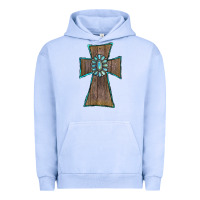 Pigment Grape Ice Wood Turquoise Gemstone Cross Urban Hoodie - RanaPortraitStore