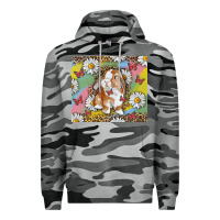 Slate Camo Watercolor Easter Bunny With Daisy Premium Hoodie - RanaPortraitStore