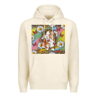 Tofu Watercolor Easter Bunny With Daisy Premium Hoodie - RanaPortraitStore