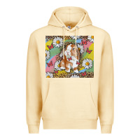 Pina Colada Watercolor Easter Bunny With Daisy Premium Hoodie - RanaPortraitStore