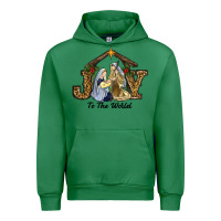 Emerald Joy To The World Baby Jesus Christmas Urban Hoodie - RanaPortraitStore