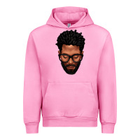 Fuchsia Pink bearded black man portrait Urban Hoodie - texasbilliewilder
