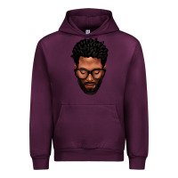 Mauve Wine bearded black man portrait Urban Hoodie - texasbilliewilder