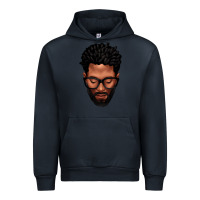 Navy bearded black man portrait Urban Hoodie - texasbilliewilder