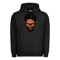 Pigment Black bearded black man portrait Urban Hoodie - texasbilliewilder