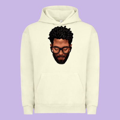 Bearded Black Man Portrait Urban Hoodie Designed By Texasbilliewilder