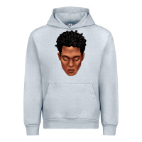 Heather Grey black man portrait Urban Hoodie - texasbilliewilder