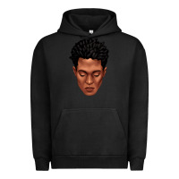 Pigment Black black man portrait Urban Hoodie - texasbilliewilder