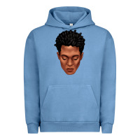 Pigment Pebble Blue black man portrait Urban Hoodie - texasbilliewilder