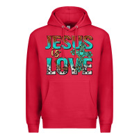 Cardinal jesus is love Premium Hoodie - texasbilliewilder