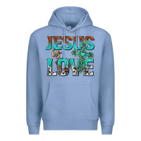 Colony Blue jesus is love Premium Hoodie - texasbilliewilder