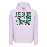 Lilac jesus is love Premium Hoodie - texasbilliewilder