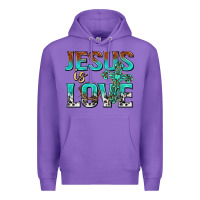 Purple jesus is love Premium Hoodie - texasbilliewilder