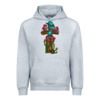 Heather Grey Gemstone Cross With Cactus Urban Hoodie - RanaPortraitStore
