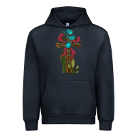 Navy Gemstone Cross With Cactus Urban Hoodie - RanaPortraitStore