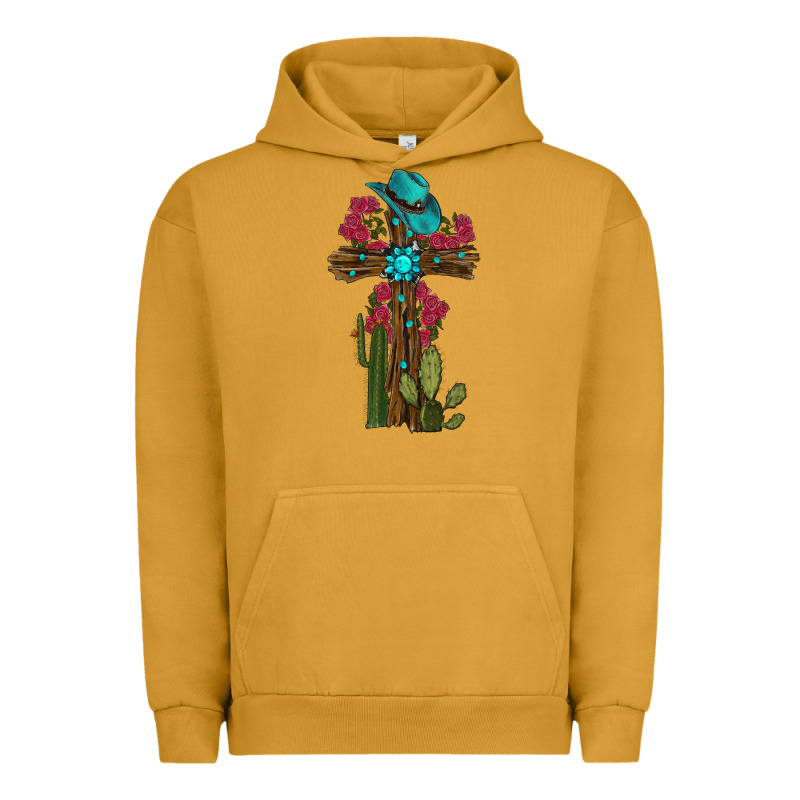 Gemstone Cross With Cactus Urban Hoodie by RanaPortraitStore | Teevron