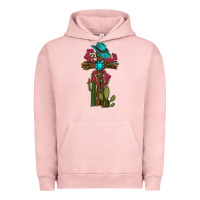 Pigment Salmon Gemstone Cross With Cactus Urban Hoodie - RanaPortraitStore