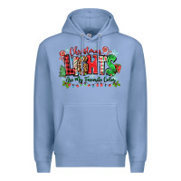 Colony Blue christmas lights are my favorite color Premium Hoodie - Zillion Design Studio