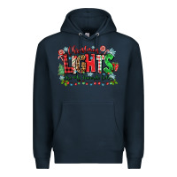 Navy christmas lights are my favorite color Premium Hoodie - Zillion Design Studio