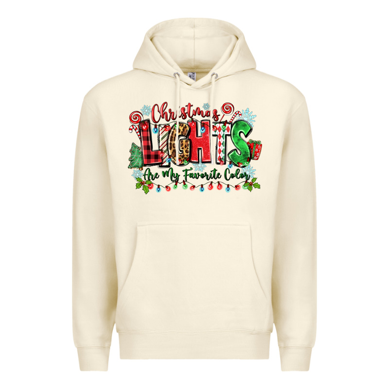 Christmas Lights Are My Favorite Color Premium Hoodie by Zillion Design Studio | Teevron