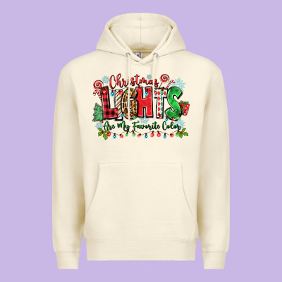 Christmas Lights Are My Favorite Color Premium Hoodie Designed By Zillion Design Studio