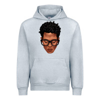 Heather Grey black man portrait Urban Hoodie - texasbilliewilder