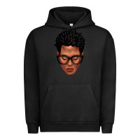 Pigment Black black man portrait Urban Hoodie - texasbilliewilder