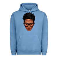 Pigment Pebble Blue black man portrait Urban Hoodie - texasbilliewilder