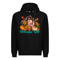 Black Welcome fall pig Premium Hoodie - RanaPortraitStore