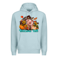 Blue Mist Welcome fall pig Premium Hoodie - RanaPortraitStore