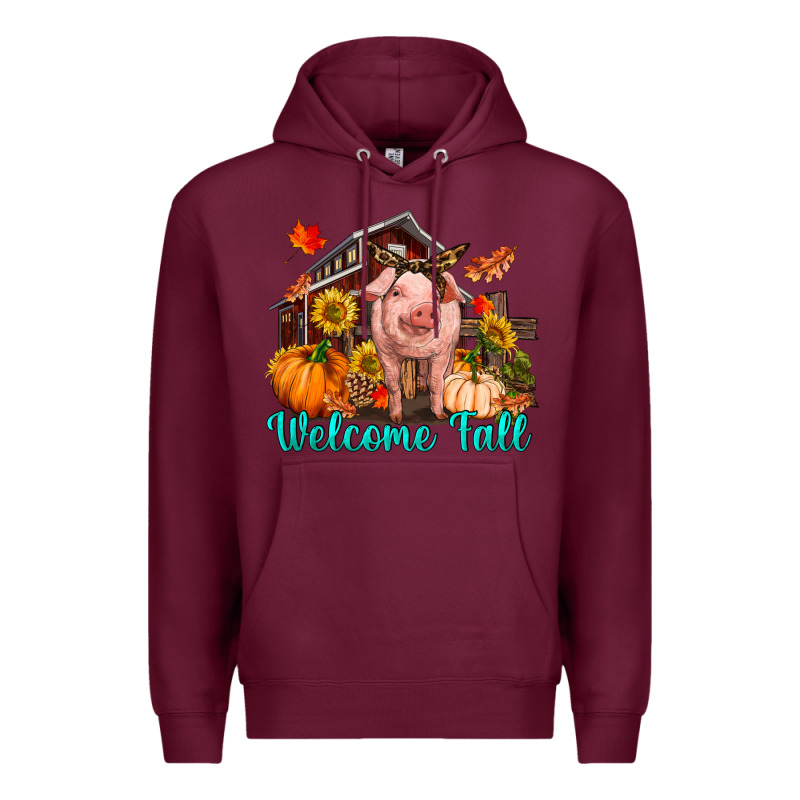 Welcome Fall Pig Premium Hoodie by RanaPortraitStore | Teevron