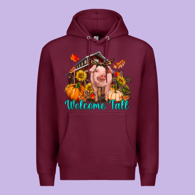 Premium Hoodie Welcome fall pig