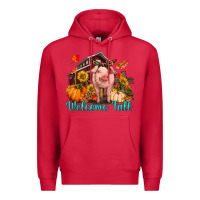 Cardinal Welcome fall pig Premium Hoodie - RanaPortraitStore