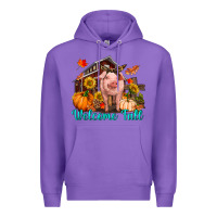 Purple Welcome fall pig Premium Hoodie - RanaPortraitStore