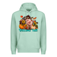 Seafoam Welcome fall pig Premium Hoodie - RanaPortraitStore