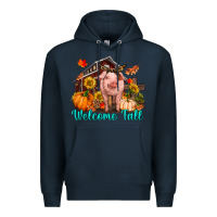 Navy Welcome fall pig Premium Hoodie - RanaPortraitStore