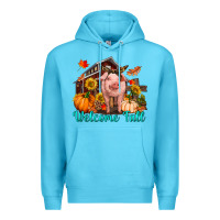 Ocean Blue Welcome fall pig Premium Hoodie - RanaPortraitStore
