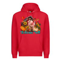 Red Welcome fall pig Premium Hoodie - RanaPortraitStore