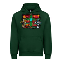 Forest Green Western Cross Urban Hoodie - RanaPortraitStore