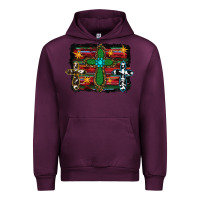 Mauve Wine Western Cross Urban Hoodie - RanaPortraitStore