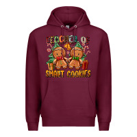 Burgundy teacher of smart cookies Premium Hoodie - Zillion Design Studio