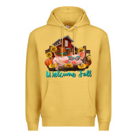Antique Gold Welcome fall pigs Premium Hoodie - RanaPortraitStore