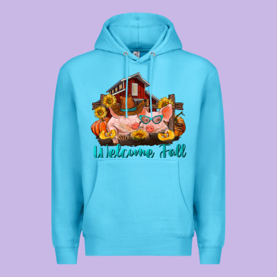 Premium Hoodie Welcome fall pigs